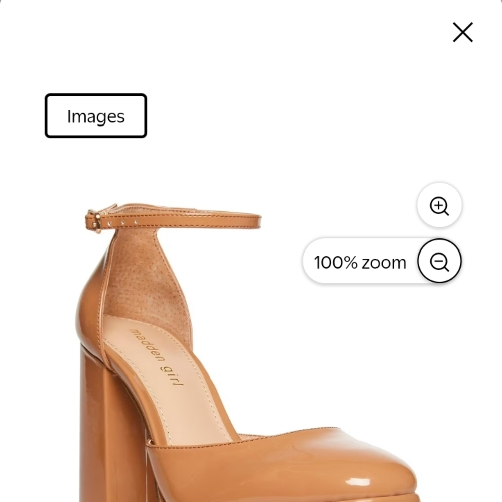 Madden Girl Dion Patent Ankle Strap Platform. New In Box